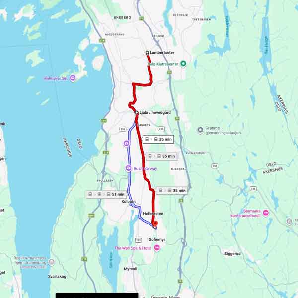 Tannlege nær meg i Lambertseter - Kart Kollektiv veibeskrivelse - Kolbotn Tannklinikk